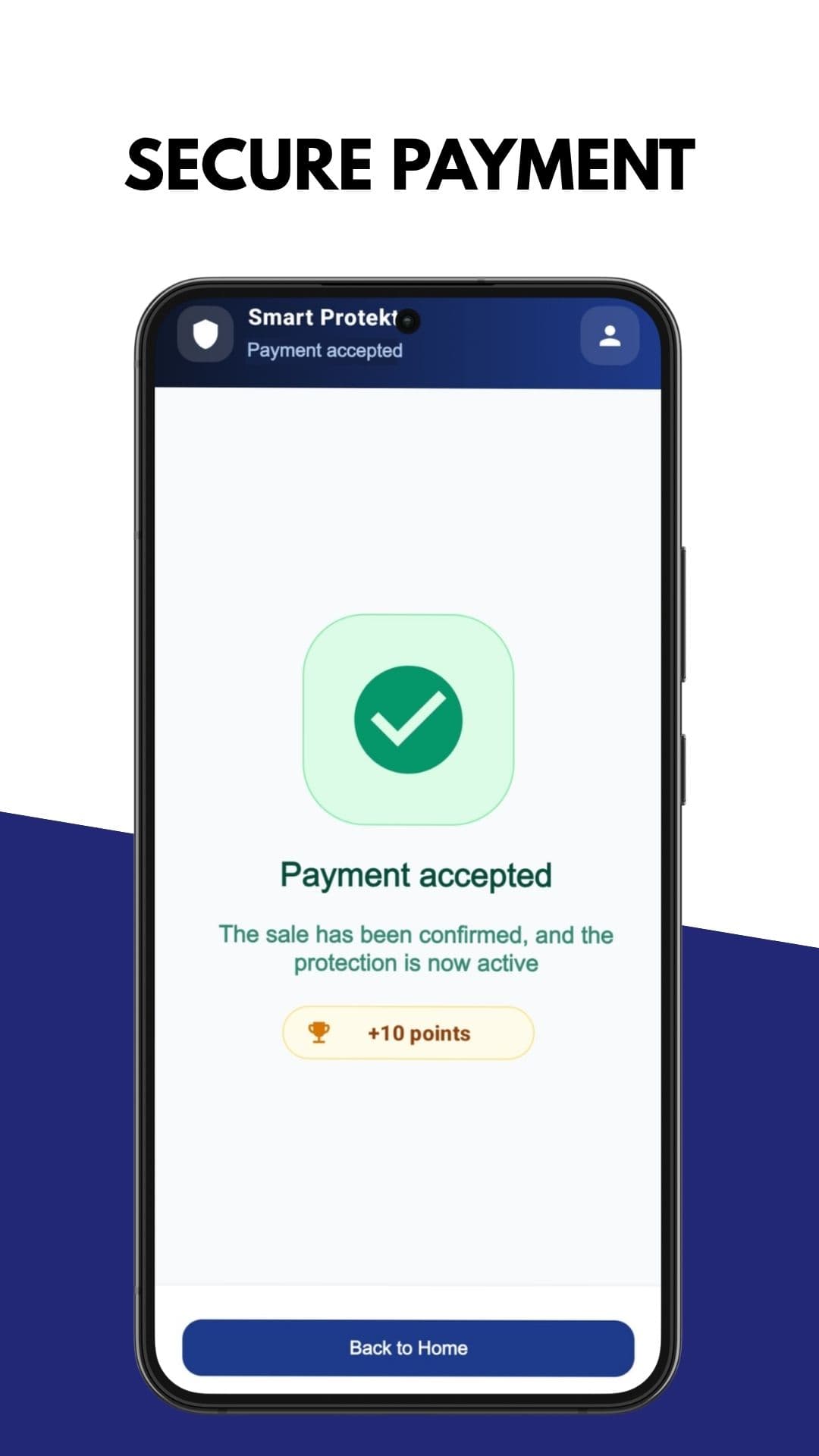 Confirmation du paiement et de la protection
